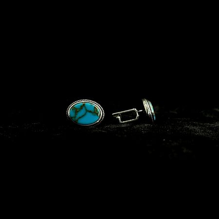Handcrafted 92.5 Sterling Silver Oval Stone Cufflinks For Men